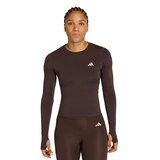 adidas Women's PWR Essentials Contour Long Sleeve Shirt Front_Flat