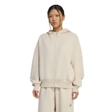 adidas Women's Soft Lux Full Zip Hoodie Front_Angled_Left