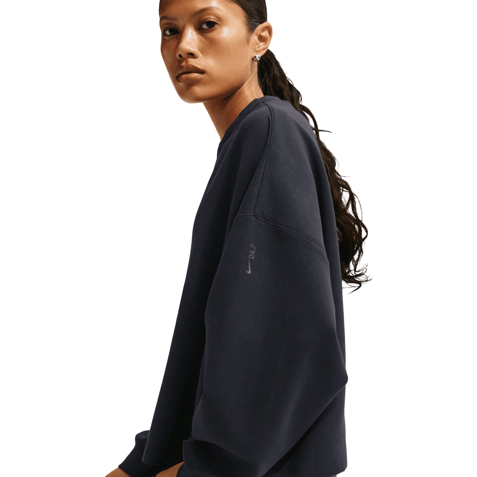 Nike Women's 24.7 Dri-fit Knit Sweatshirt - Sweat-wicking Training Sweatshirt