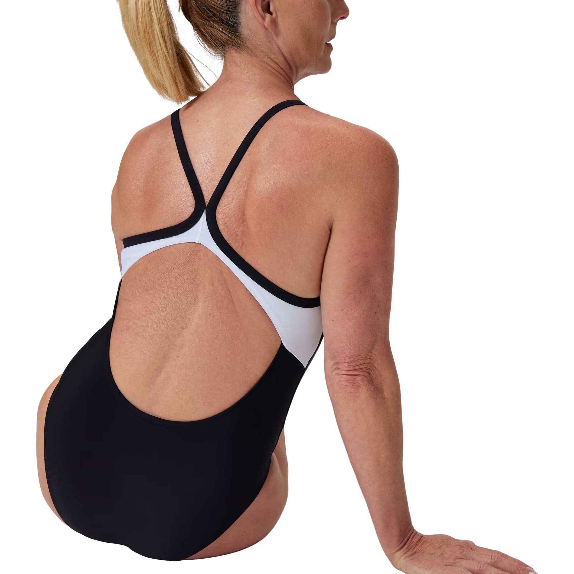 Speedo Women's Solid Racerback One Piece Swimsuit