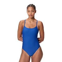 Speedo Women's Solid Racerback One Piece Swimsuit