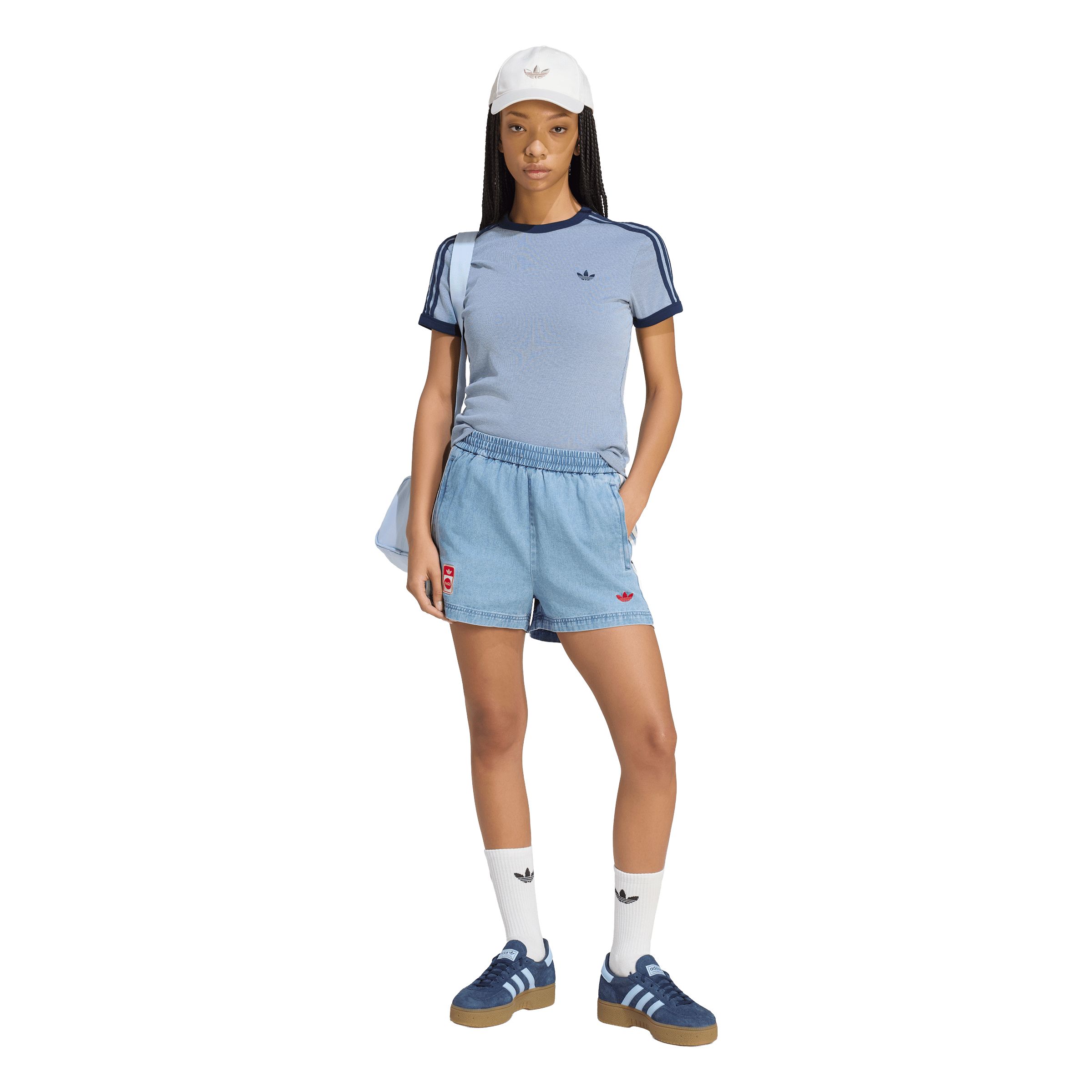 adidas Originals Women's Culture Clash Denim Shorts