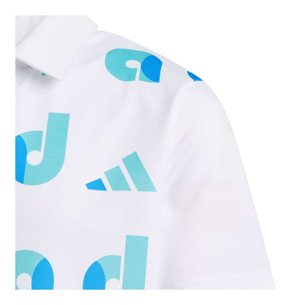 adidas Golf Boy's Graphic Primegreen Short Sleeve Polo T Shirt, Regular Fit