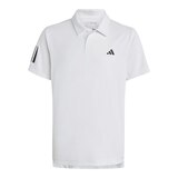 adidas Boys' Club 3-Stripe Polo T Shirt Front_Flat