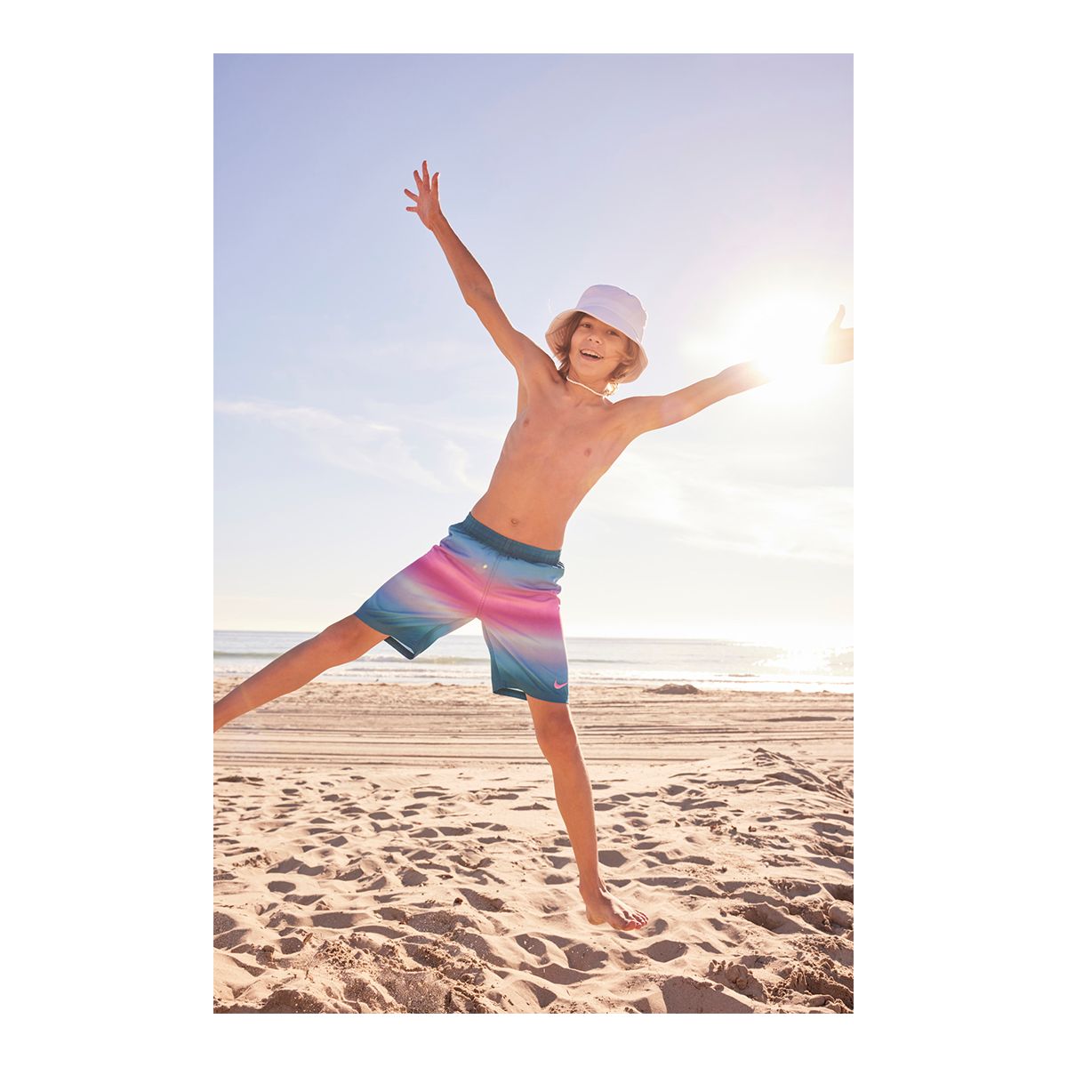 Nike Kids' Horizon Stripe Breaker Volley Shorts - 7"