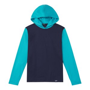 Speedo Boys' Eco Hooded Swim Long Sleeve Shirt