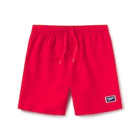 Speedo Boys' Solid Redondo Mid Volley 15 Inch Shorts Front_Flat