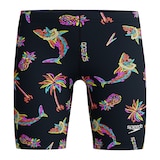 Speedo Boys' Printed Swim Jammer Shorts Front_Flat