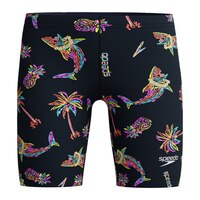 Speedo Boys' Printed Swim Jammer Shorts Front_Flat