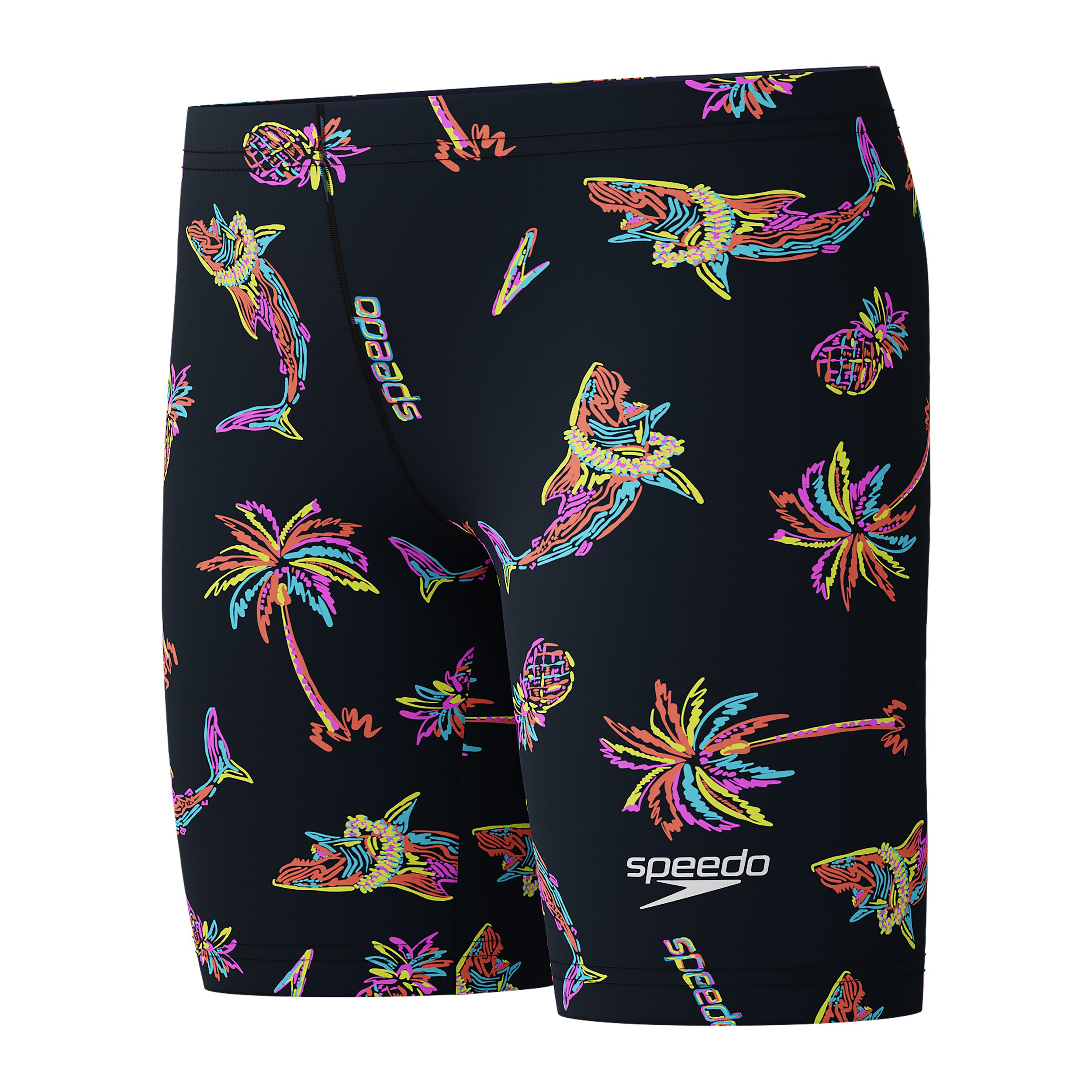 Speedo Boys' Printed Swim Jammer Shorts