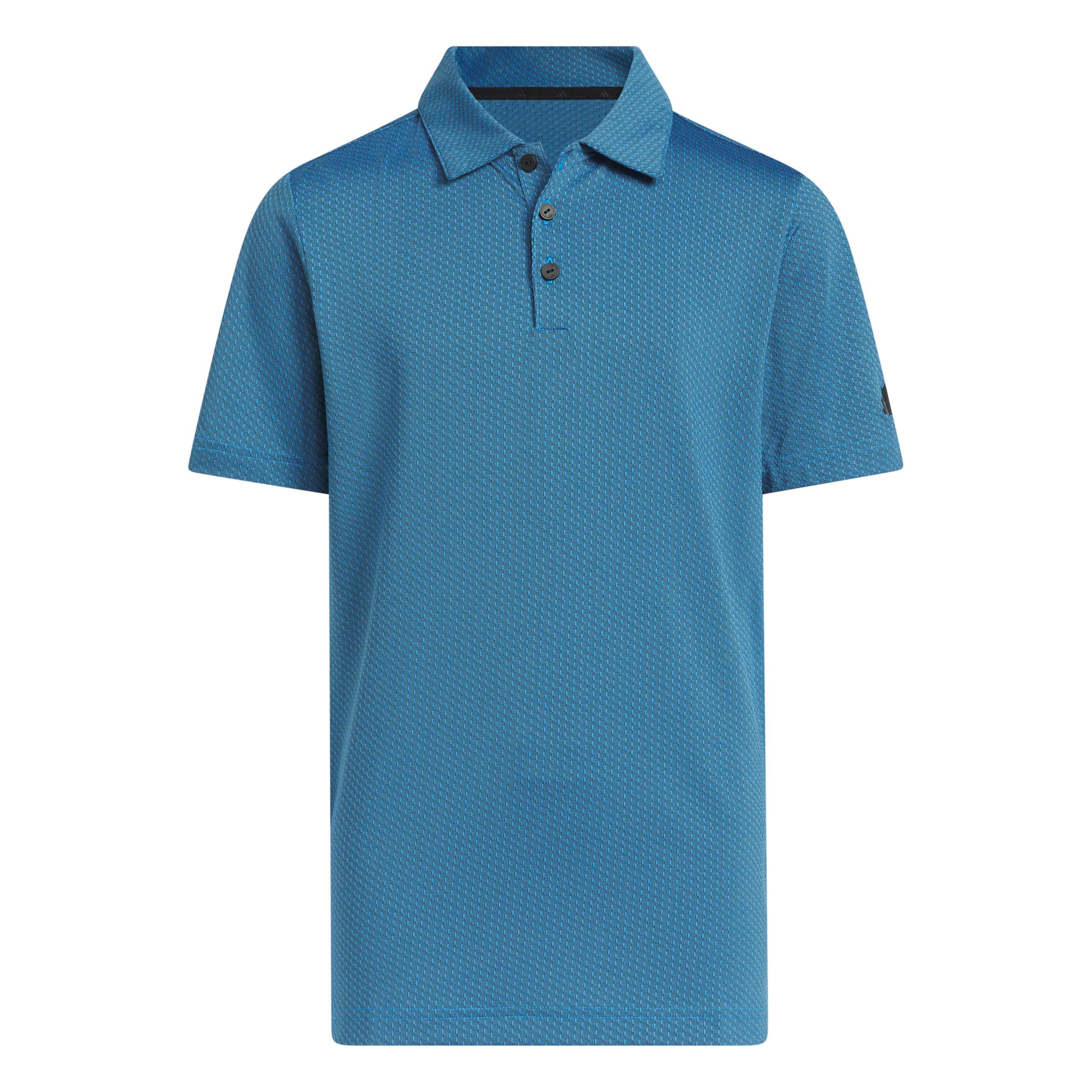 Adidas Golf Kids' Textured Short Sleeve Polo T-shirt