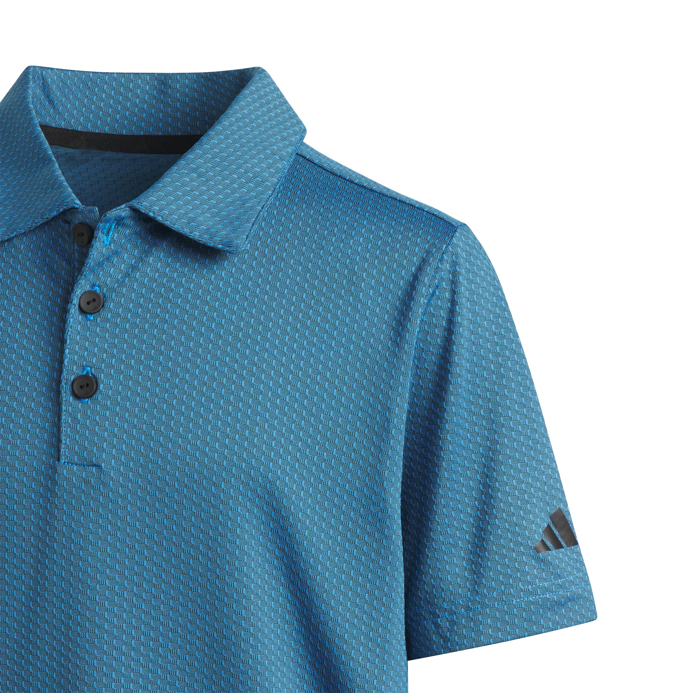 Adidas Golf Kids' Textured Short Sleeve Polo T-shirt