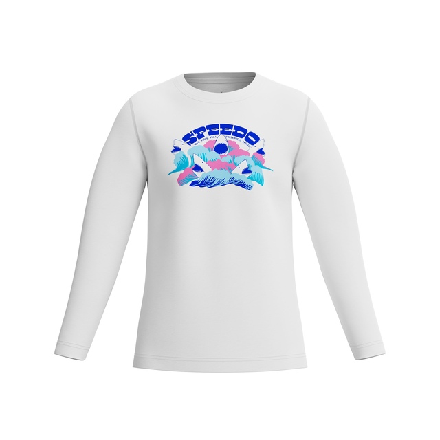 Speedo Boys' Graphic Swim Long Sleeve T Shirt