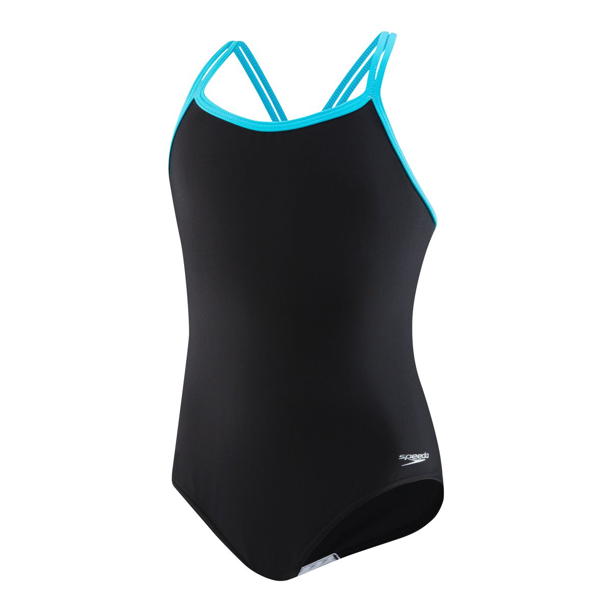 Speedo Girls Solid Crossback One Piece Swimsuit Sportchek