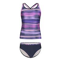 Under Armour Girls' Beam Stripe Tankini Front_Flat