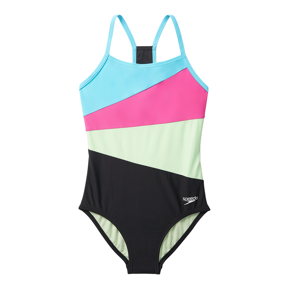 Speedo Girls Solid Propel Back One Piece Swimsuit Sportchek