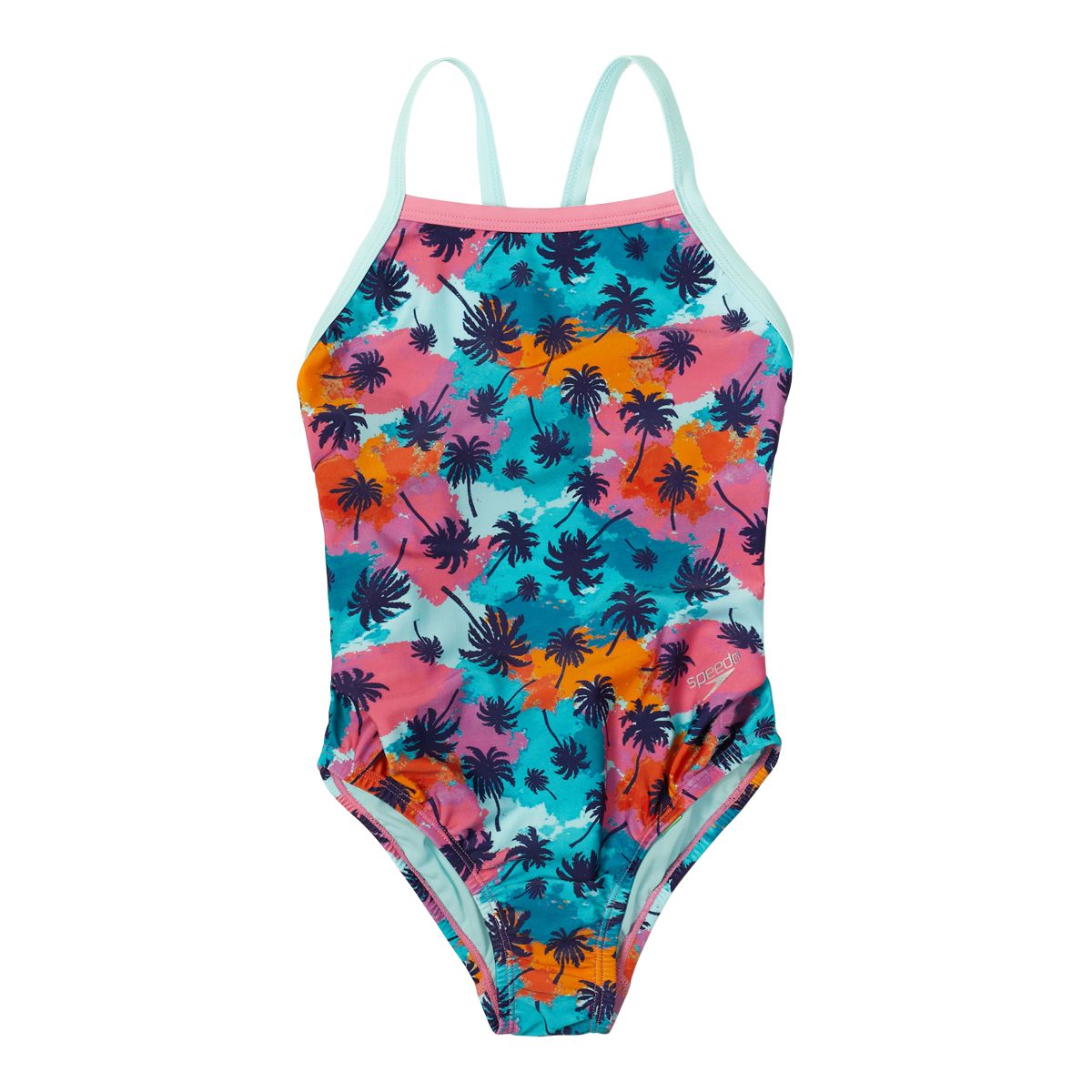 Speedo Girls' Print Propel Back One Piece Swimsuit | SportChek