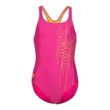 Arena Girls' Pro Back Graphic One Piece Swimsuit Front_Flat