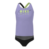 Nike Girls' Crossback Tankini Set Swimsuit Front_Flat