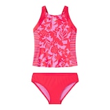 Speedo Girls' Print Blocked Tankini Front_Flat