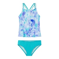 Speedo Kids' Printed Two Piece Tankini Set Front_Flat