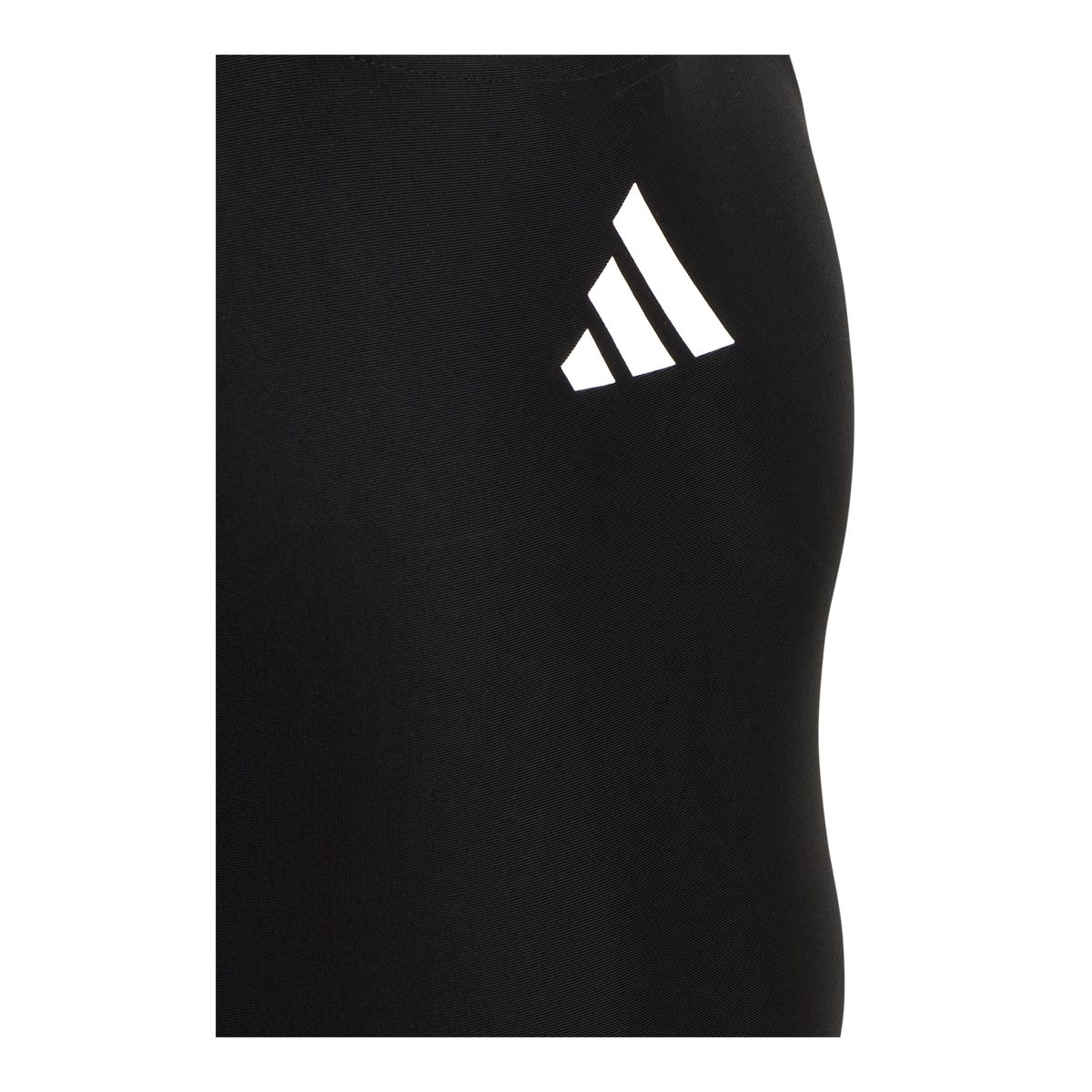 adidas Girls' 3 Bars Solid Small Logo One Piece Swimsuit
