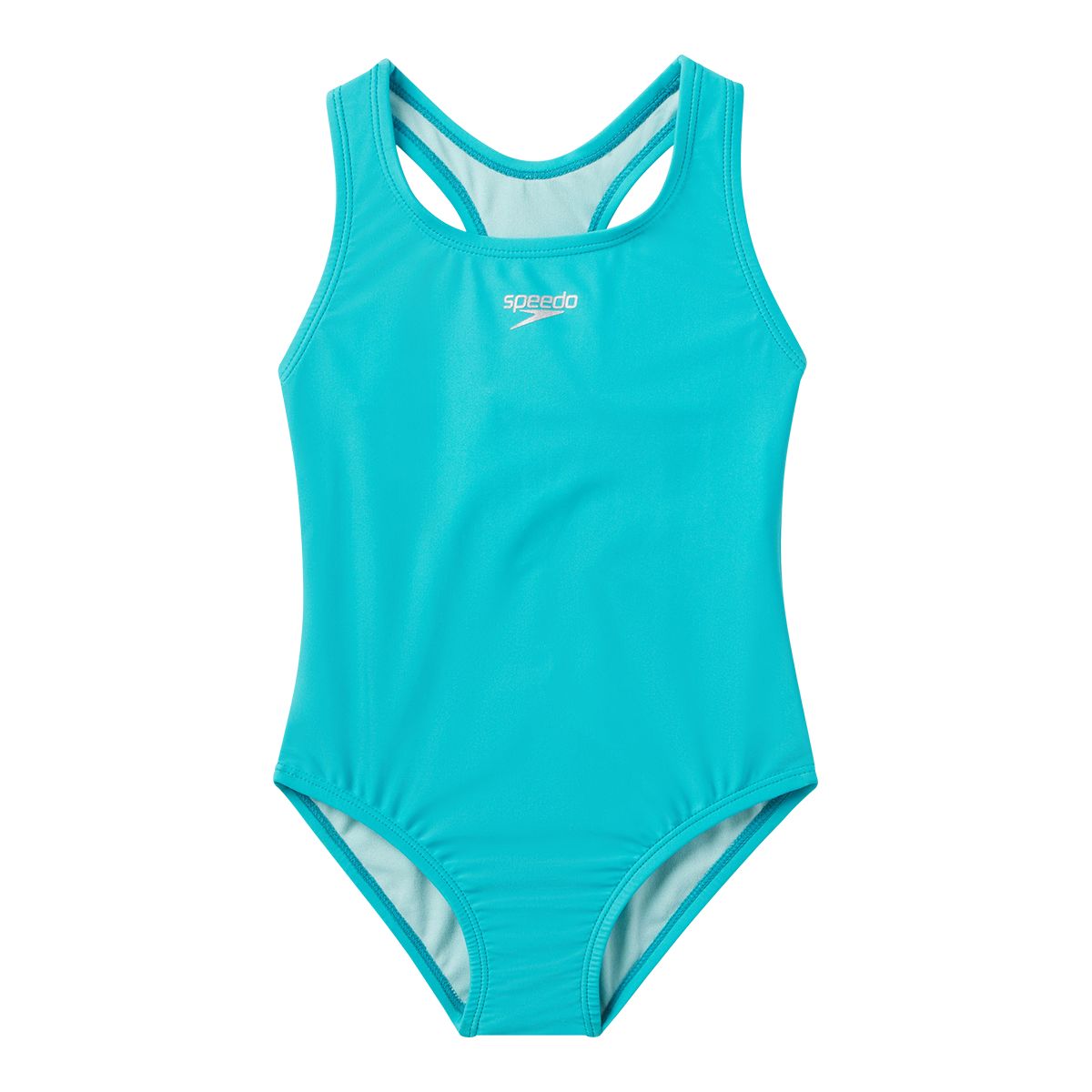 Speedo Girls' Solid Racerback One Piece Swimsuit