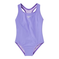 Speedo Girls' Solid Racerback One Piece Swimsuit Front_Flat