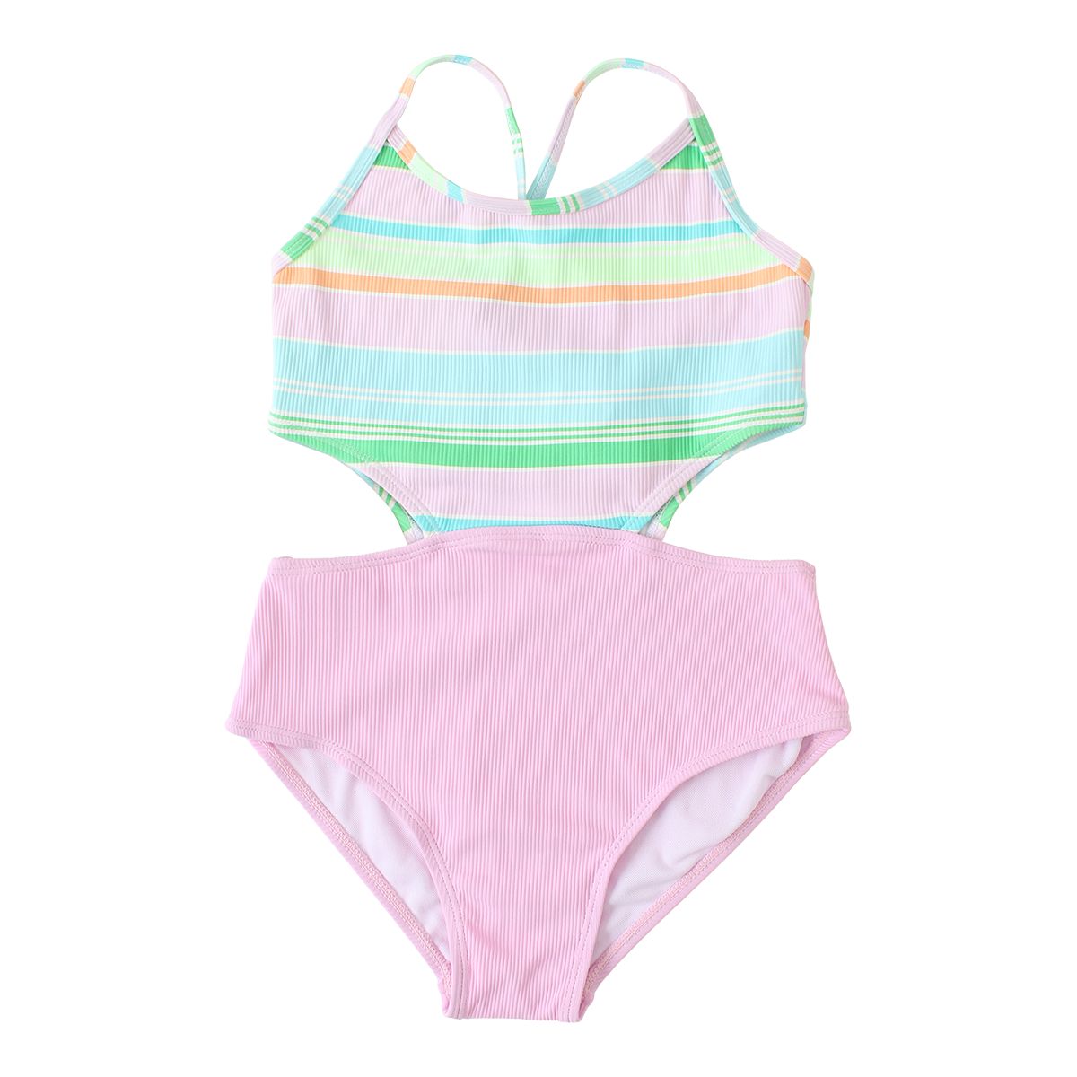 Mandarine Girls' Bora Bora Side Opening One Piece Swimsuit