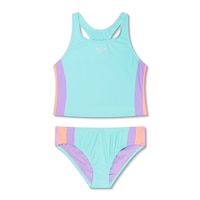 Speedo Girls' Colorblock Tankini Set Front_Flat