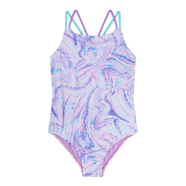 Speedo Girls' Print Strappy One Piece