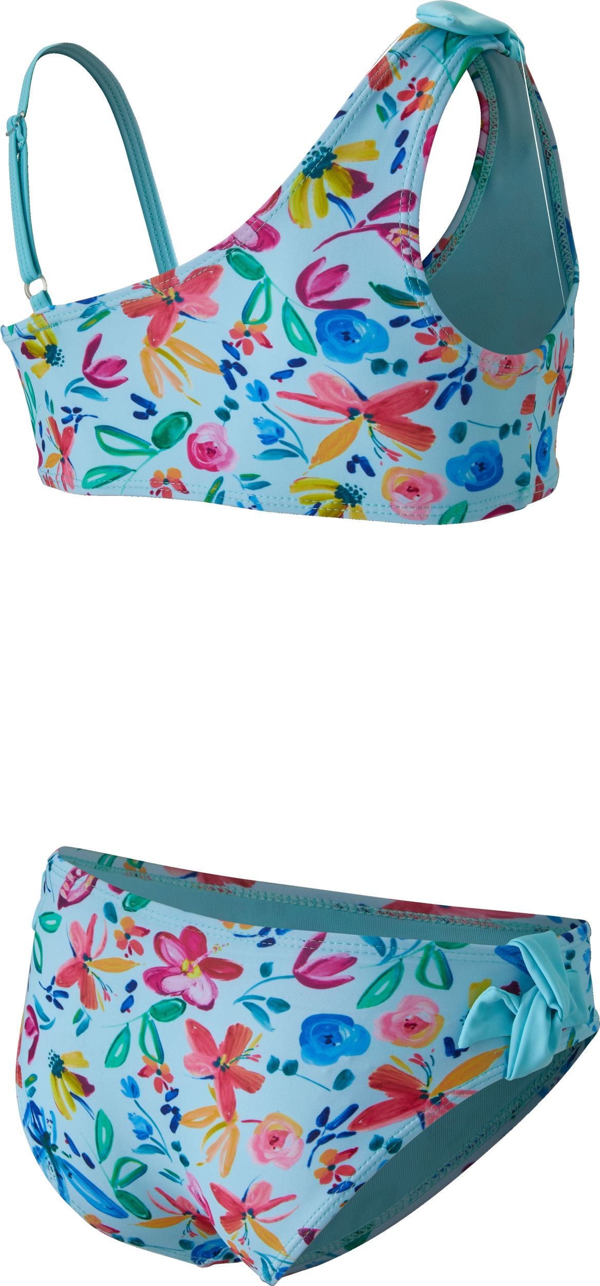 Ripzone Kids' Asymmetrical Floral Two Piece Bikini