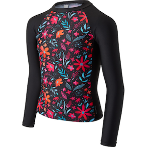 Ripzone Kids' Floral Long Sleeve Rashguard T Shirt