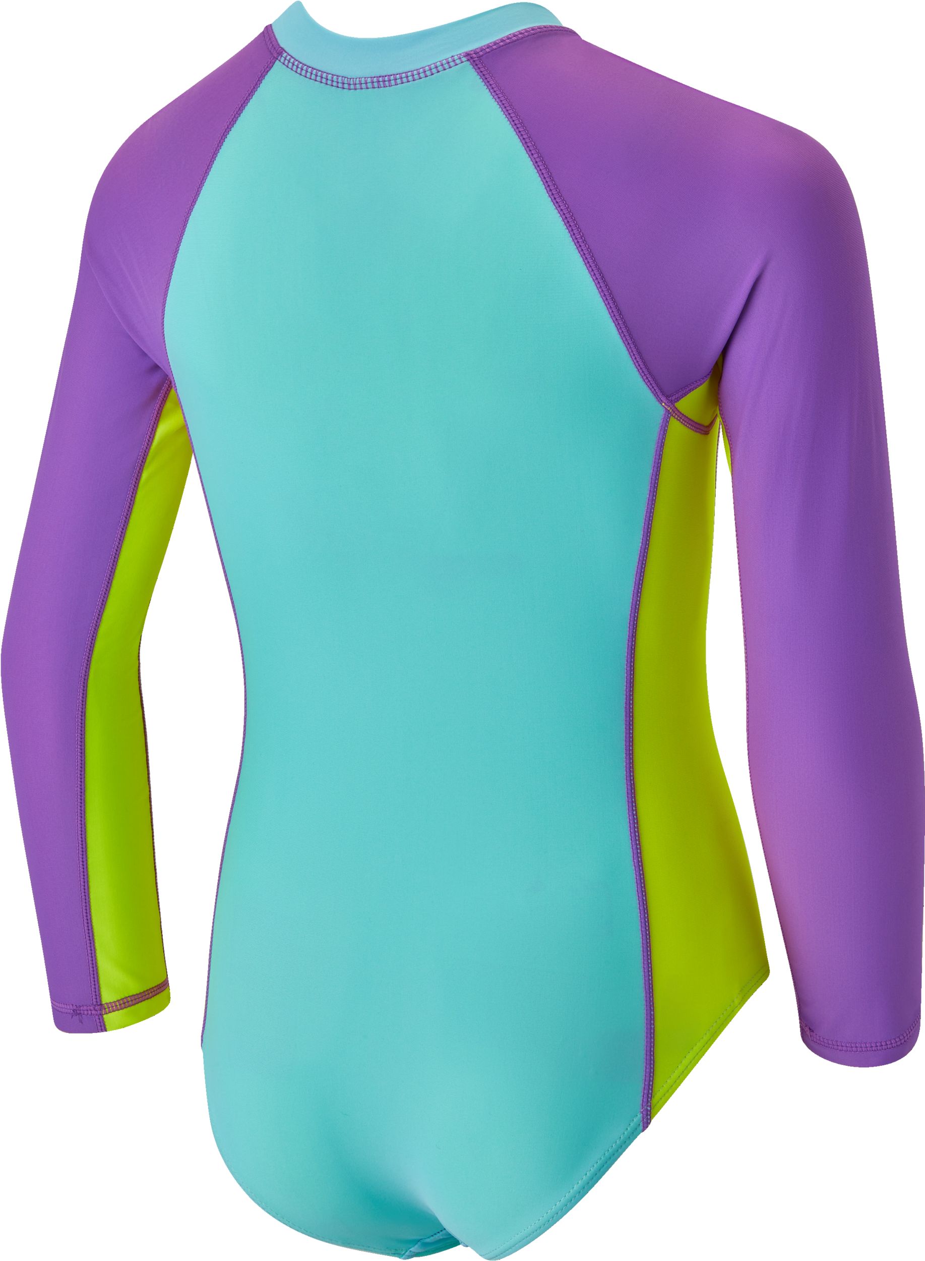 Ripzone Girls' Reflection One Piece Long Sleeve Rashguard
