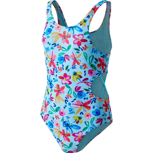 Ripzone Kids' Cut Out Floral One Piece Swimsuit