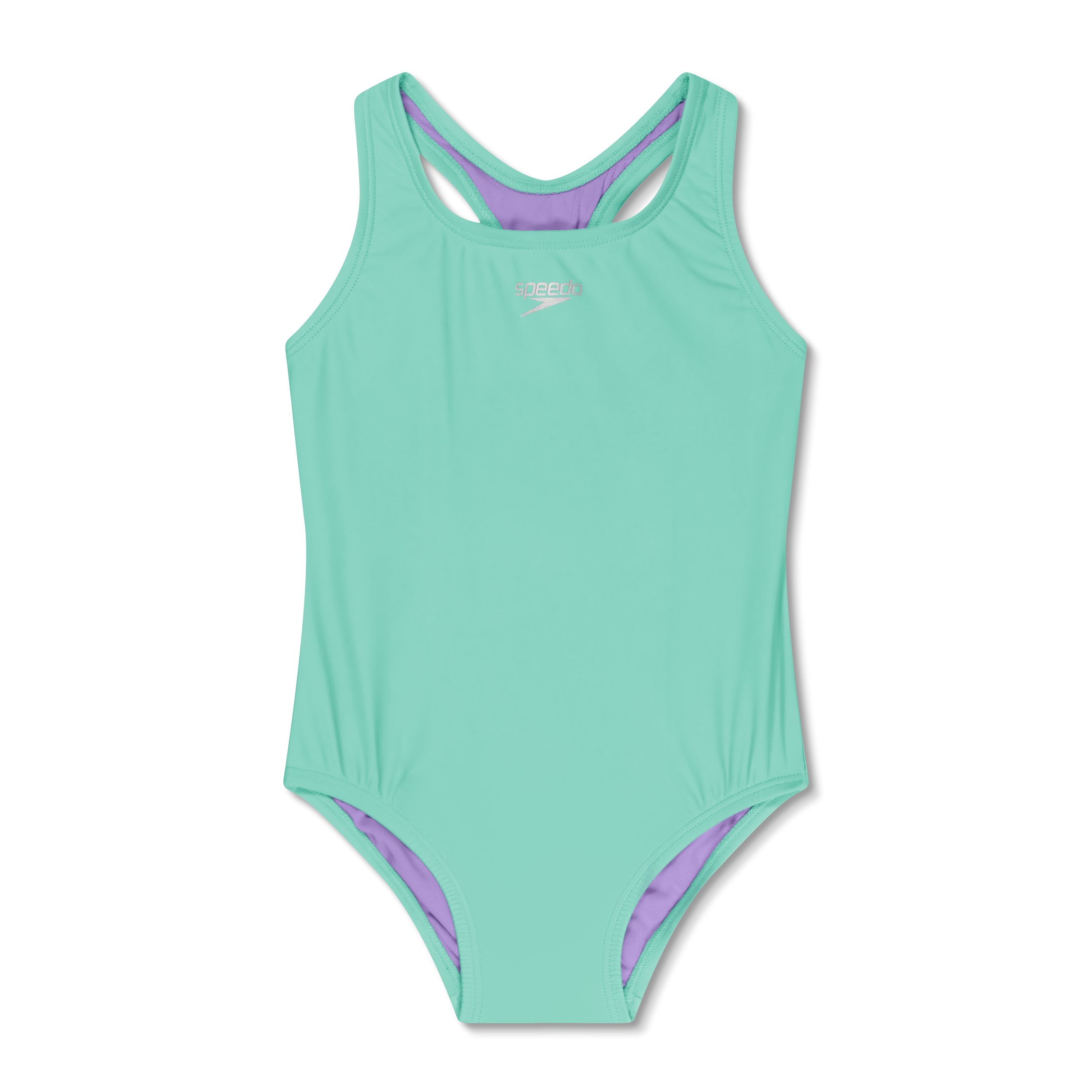 Speedo Girls' Solid Racerback One Piece Swimsuit
