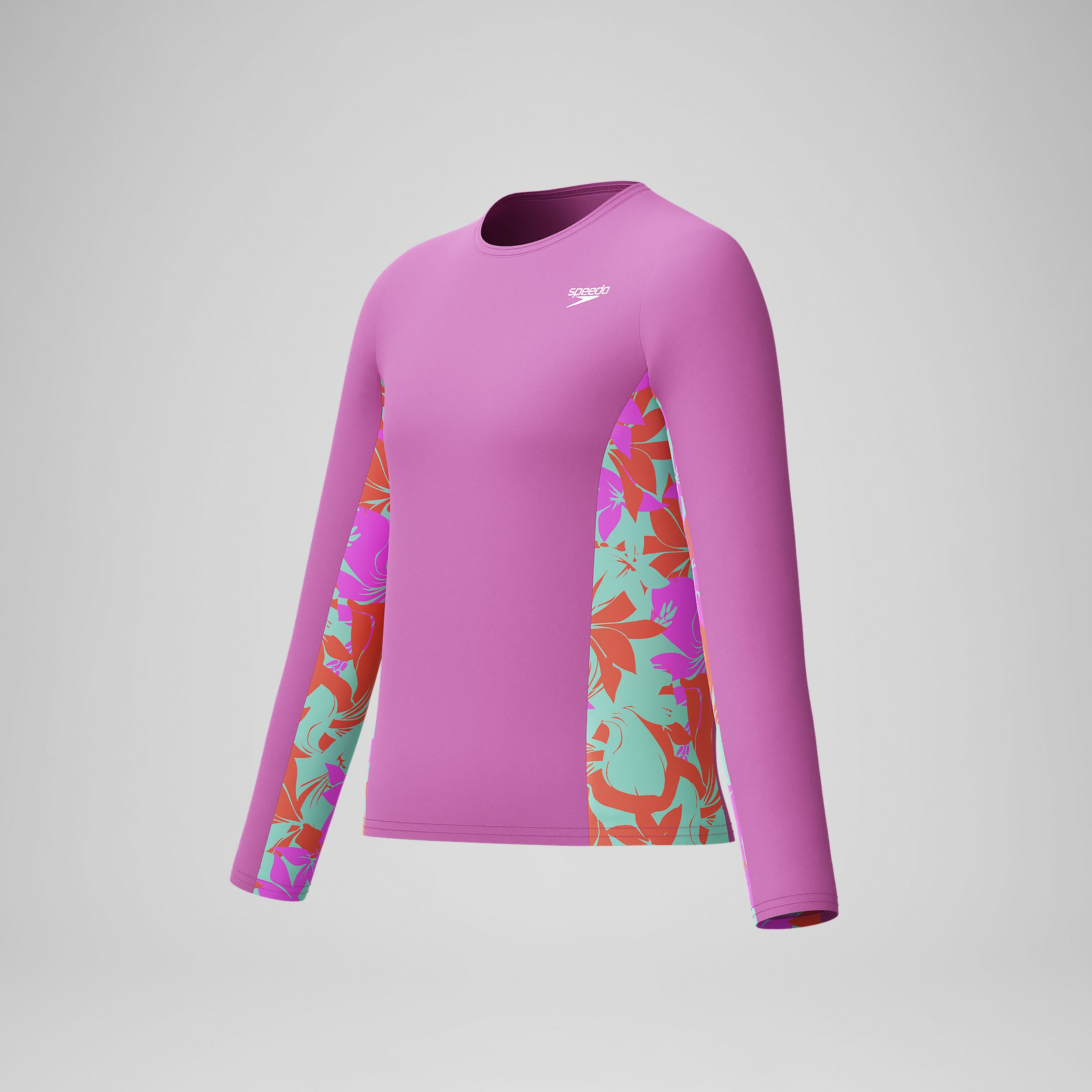 Speedo Girls' Long Sleeve Printed Rashguard