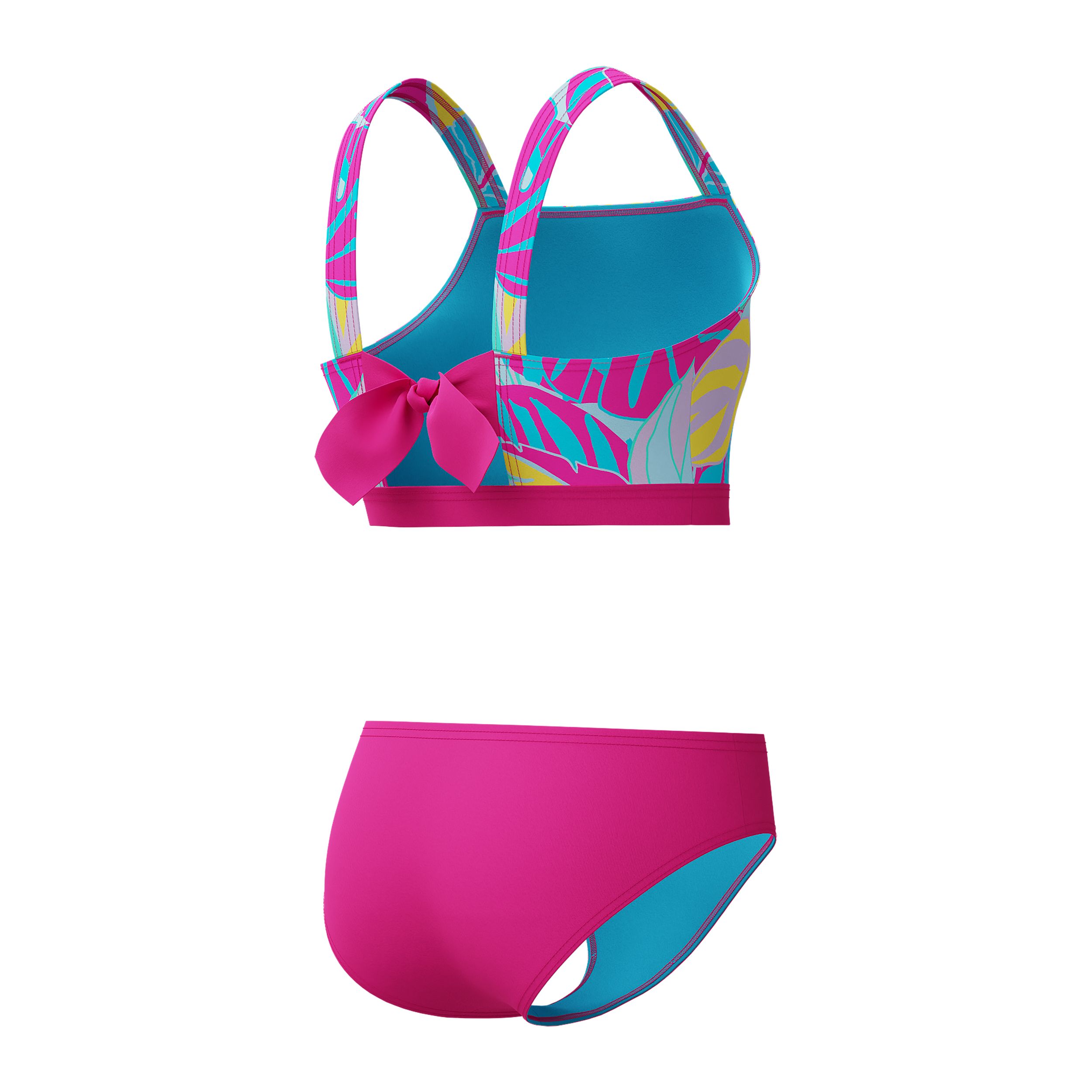 Speedo Girls' Printed Tie Two Piece Bikini