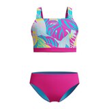 Speedo Girls' Printed Tie Two Piece Bikini Front_Flat