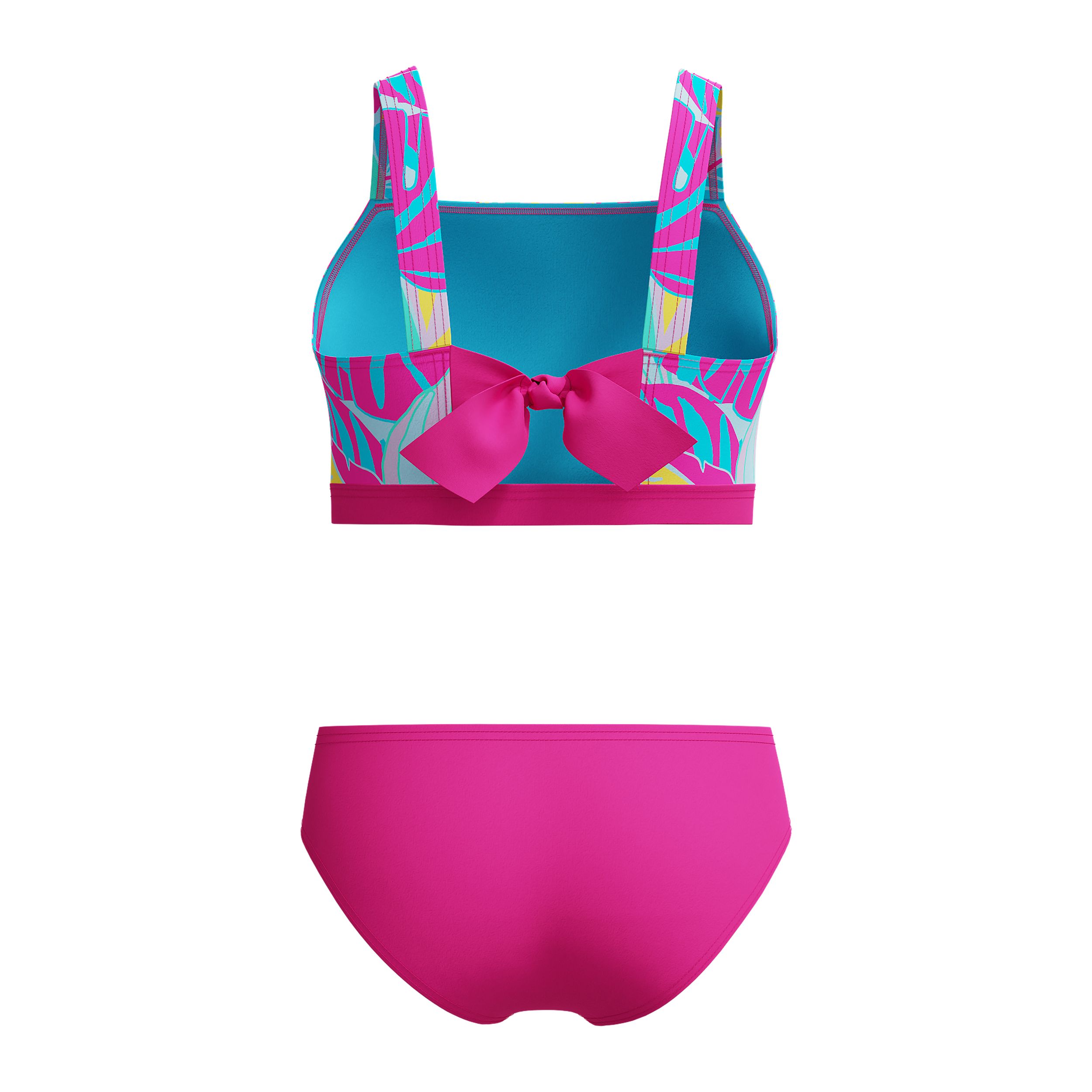 Speedo Girls' Printed Tie Two Piece Bikini