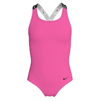 Nike Kids' Logo Tape Crossback One Piece Swimsuit Front_Flat