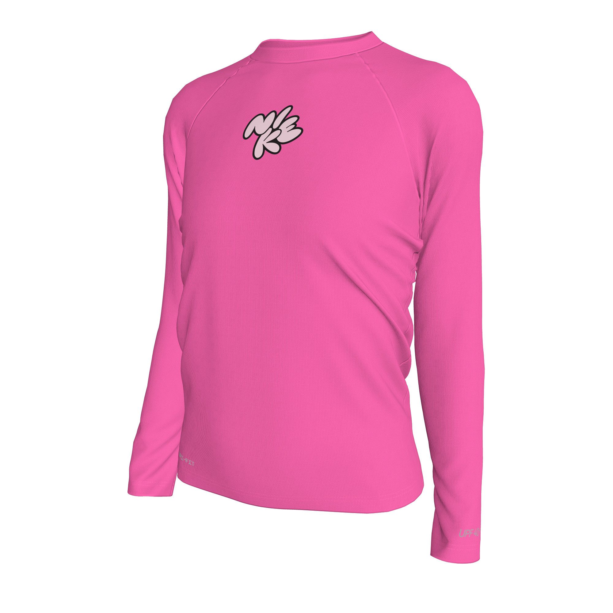 Nike Girls' Bubble Script Long Sleeve Hydro Top