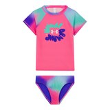 Under Armour Girls' Short Sleeve Rashguard Set Front_Flat