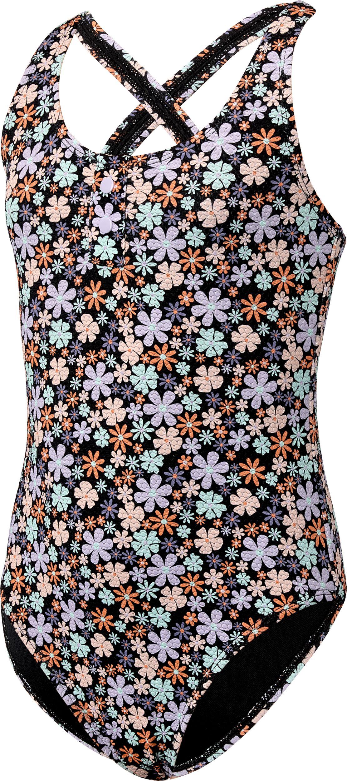 Ripzone Kids' Cross Over One Piece Swimsuit UPF 50 Swimwear