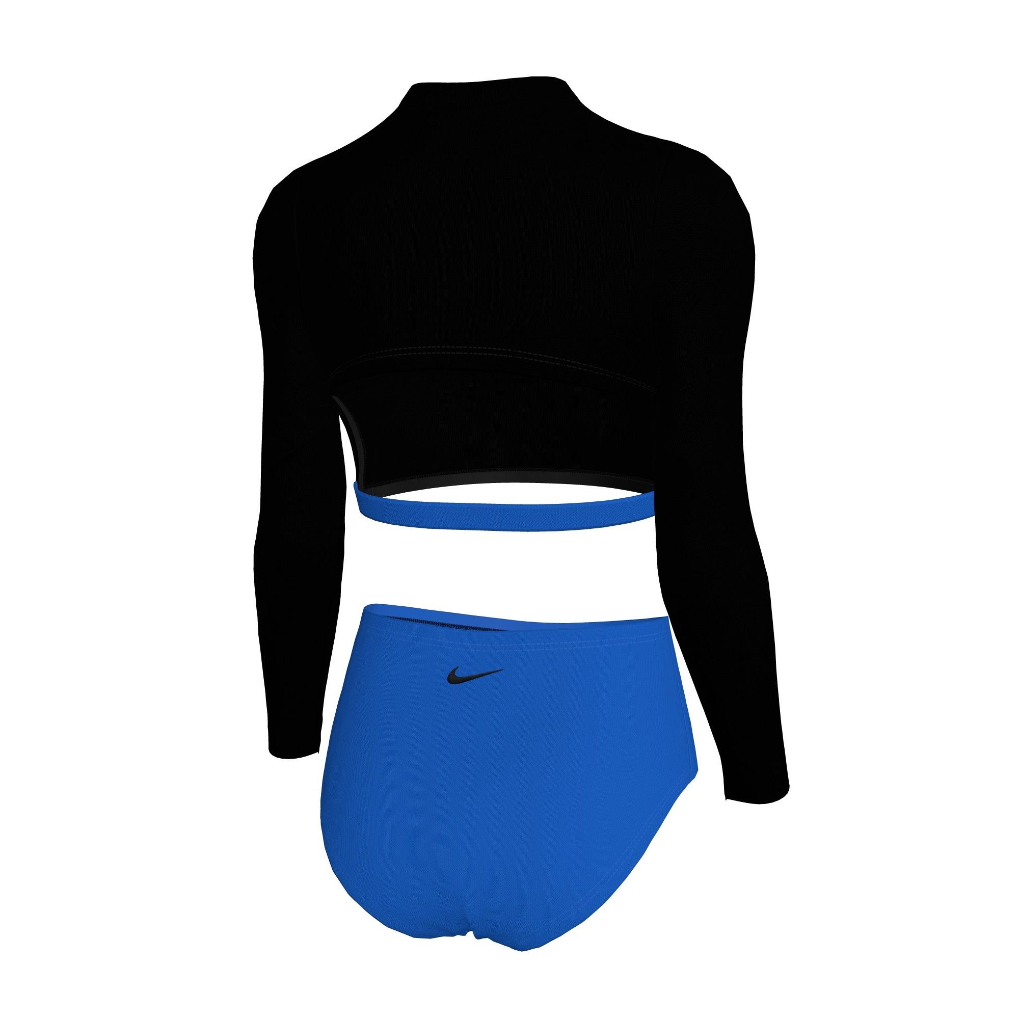 Nike Kids' Colorblock Long-Sleeve Crop Top Swim Set