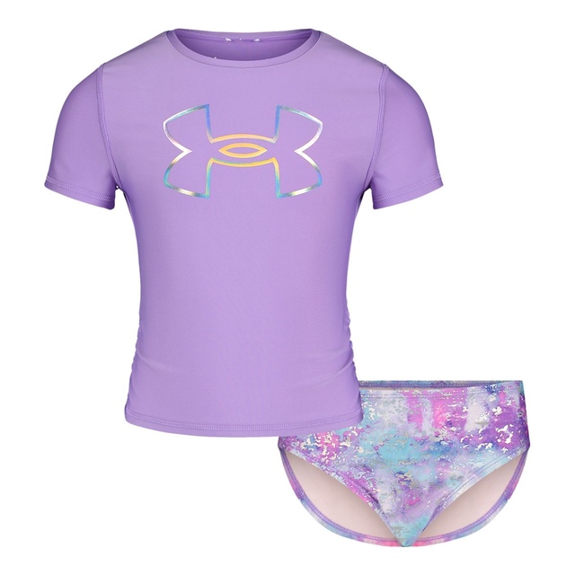 Under Armour Girls' 4-6X In The Mix Rashguard Set