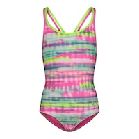 Under Armour Toddler Girls' 4-6X Stripe Dash One Piece Swimwear Front_Flat