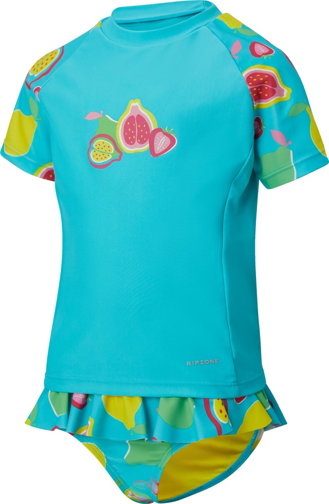 Ripzone Kids' Ruffled Rashguard Set