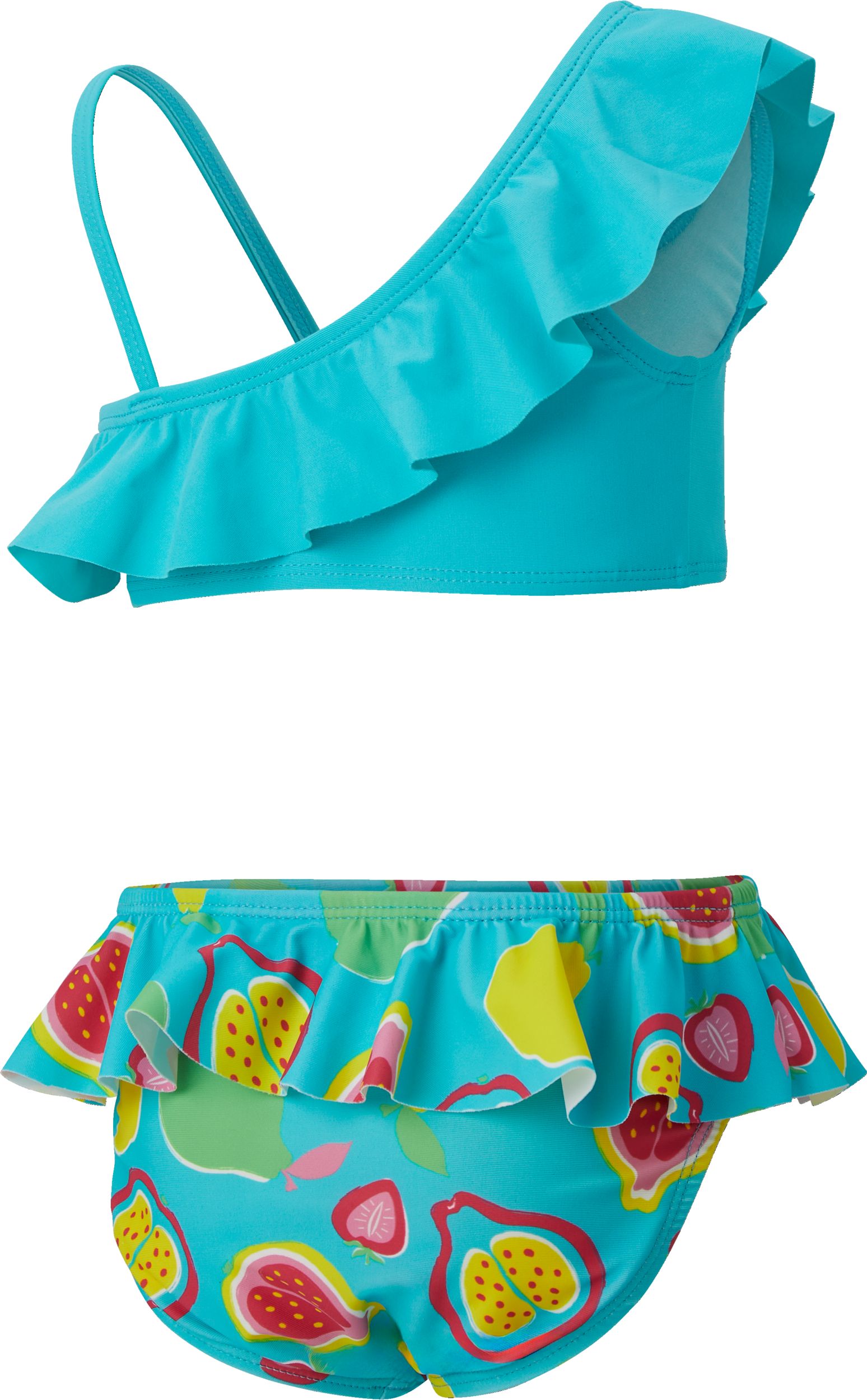 Ripzone Toddler Girls' SL 2-6X One Shoulder Ruffle Two Piece Swim Suit