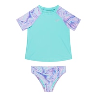Speedo Toddler Girls' 4-6 Rashguard Set Front_Flat